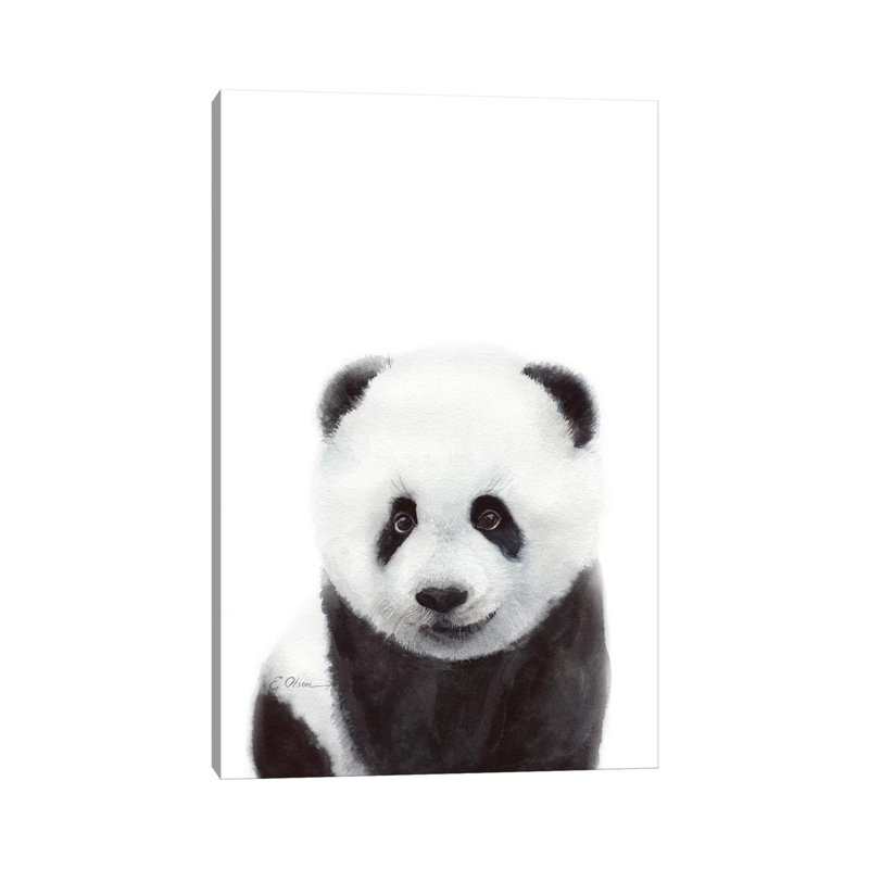 Baby Panda - Wrapped Canvas Painting, 66.04 cm H x 45.72 cm W x 3.175 cm D