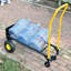 Chariot de 21 entrepôts - Chariot manuel avec double fonction. Capacité de 330 lb Corps en métal. Pour l'entrepôt, le jardin, la construction, utilisez des roues stables à 2 roues et 4 versions. Épicerie