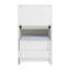 Coiffeuse compacte 3 en 1 avec miroir lumineux DEL, tabouret escamotable et tiroirs de rangement pour chambre à coucher