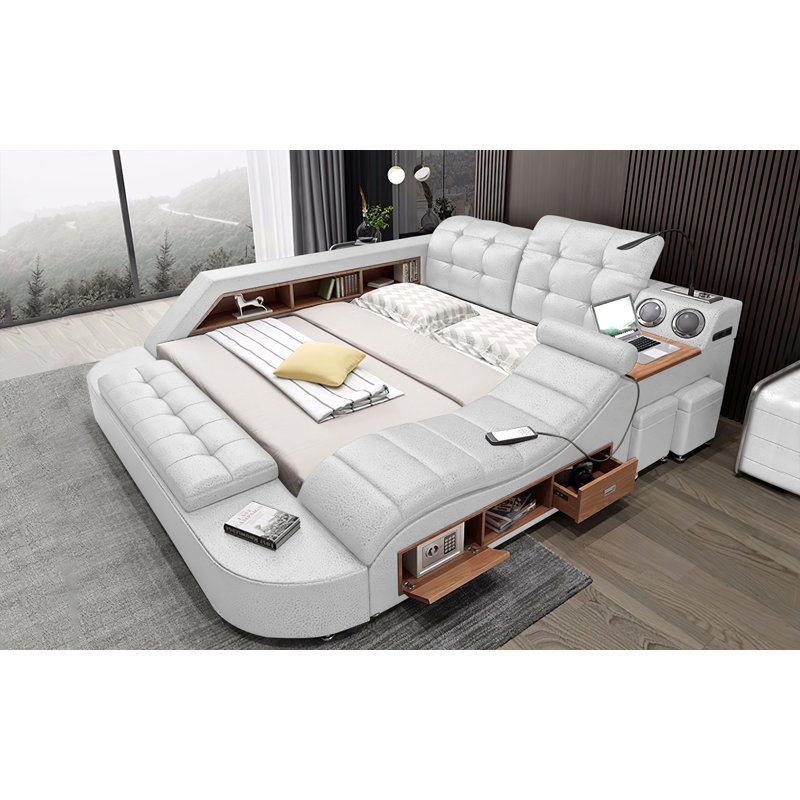 Lilliauna Upholstered Bed, Queen, White