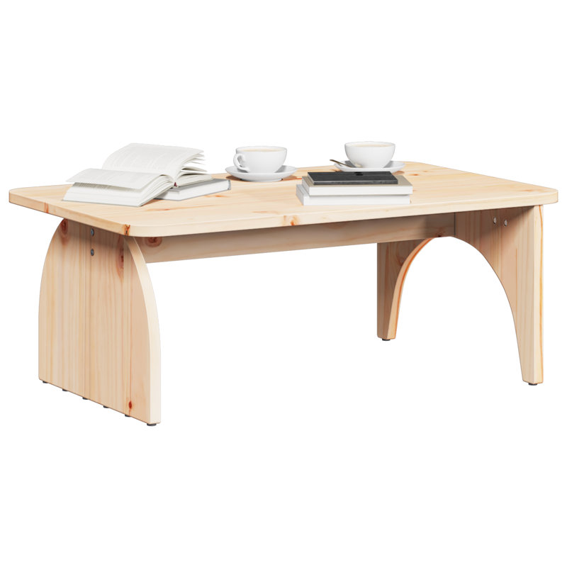 Coffee Table Solid pine wood Rustic Living Room Furniture Home Wood, Natural