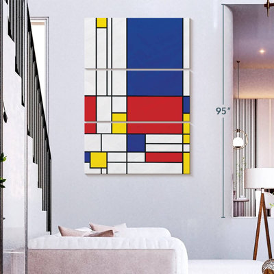 Impression géométrique sur toile géométrique Mondrian II