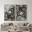 Oliver Gal Noir AdoreGeo Ensemble Abstract - Framed Acrylic Glass Wall Art-510688918-530458048