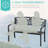 Outsunny 50 Metal Bench with Floral Scroll Backrest