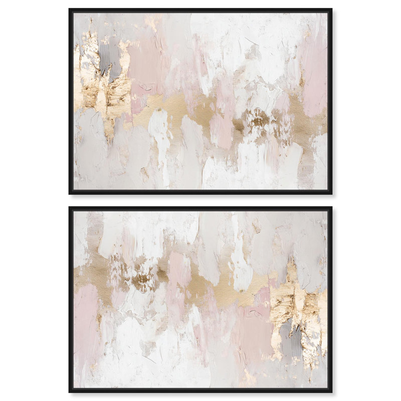 «Rustic Elegance I Set Canvas Modern Boho» par Art Remedy, H 11 po x l 16 po, Cadre noir