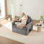 Fauteuil surdimensionné en chenille de style moderne