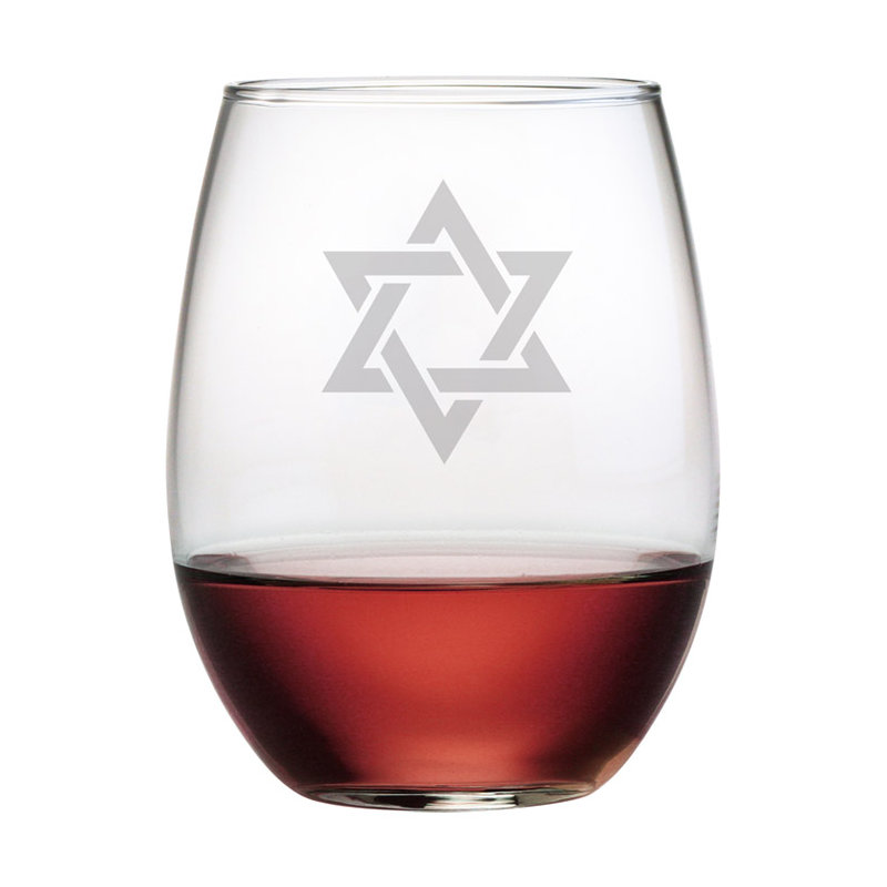 Verre à vin étoile de david