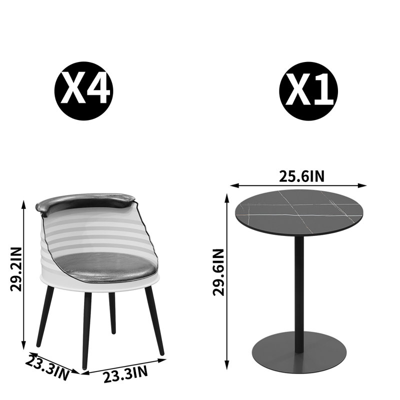 Roagers Pedestal Dining Set, 5