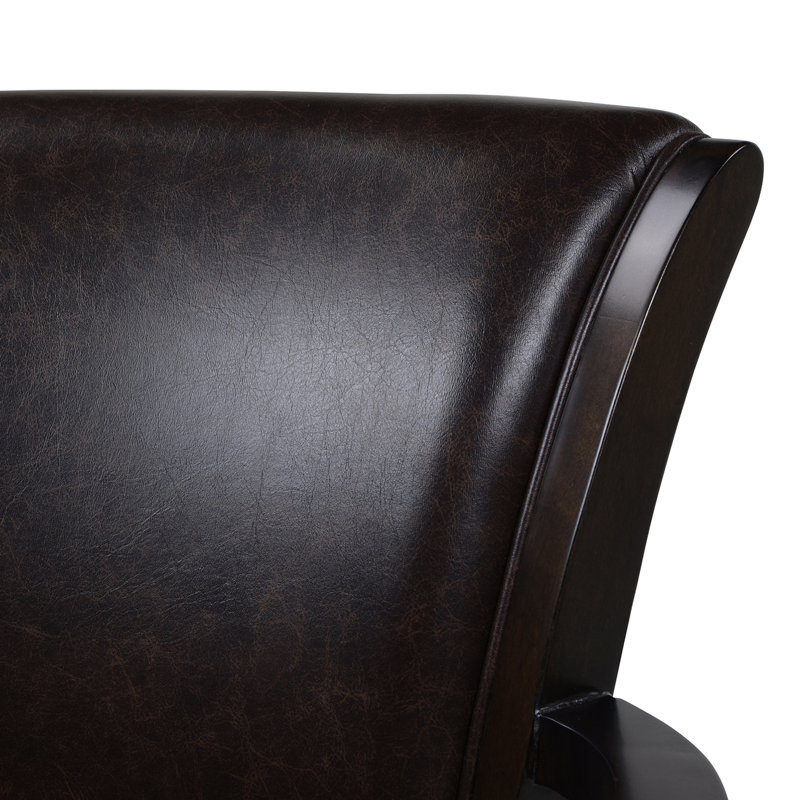 Tabouret de bar et de comptoir Meola, Tabouret de comptoir (hauteur de siège de 27 po), Brun rétro