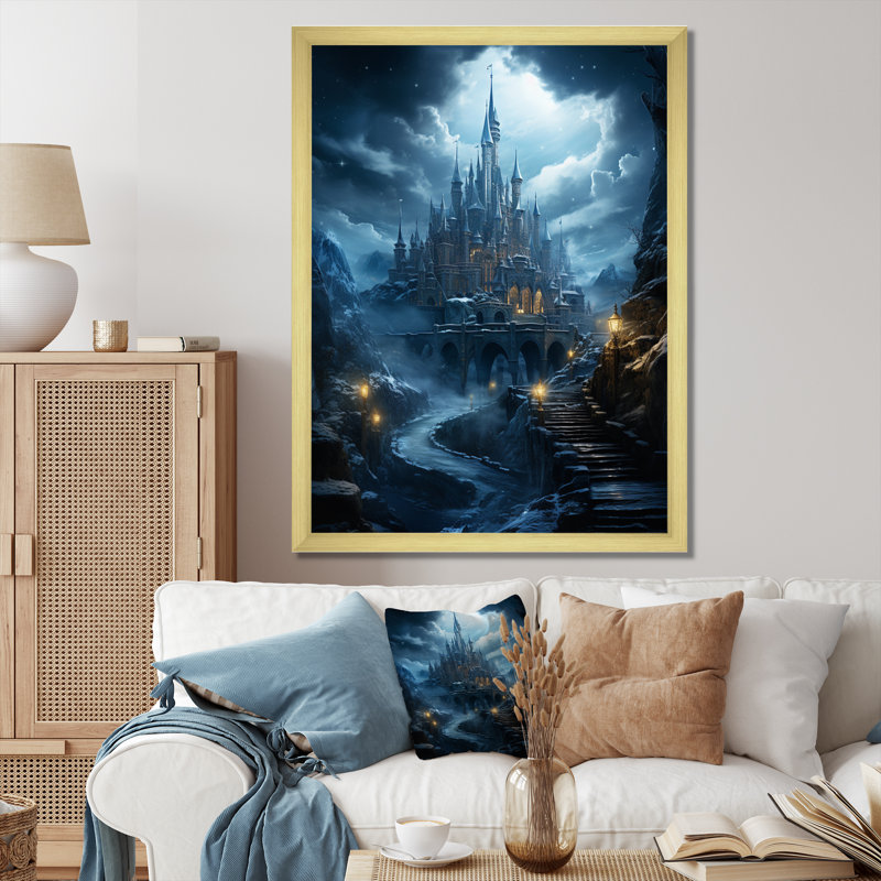 «Lemmie Castles Enchanted Twilight II», reproduction sur toile, Encadrement doré, H 32 po x l 16 po x P 1 po