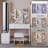 Full Body Mirror Cabinet With LED Vanity Table And Cushioned Stool, Touch Control 3-Color Adjustable Brightness, 2 AC + 2 USB Power Station-597518575