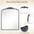 Kiany Glass Arched Wall Mirror with Durable Iron Frame-658924788-668868099