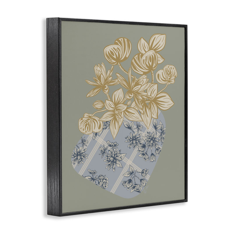 «Beneath The Trees Florals», estampe numérique, design par Beki Marquardt, H 14 po x l 11 po, Giclée encadrée noir minuit