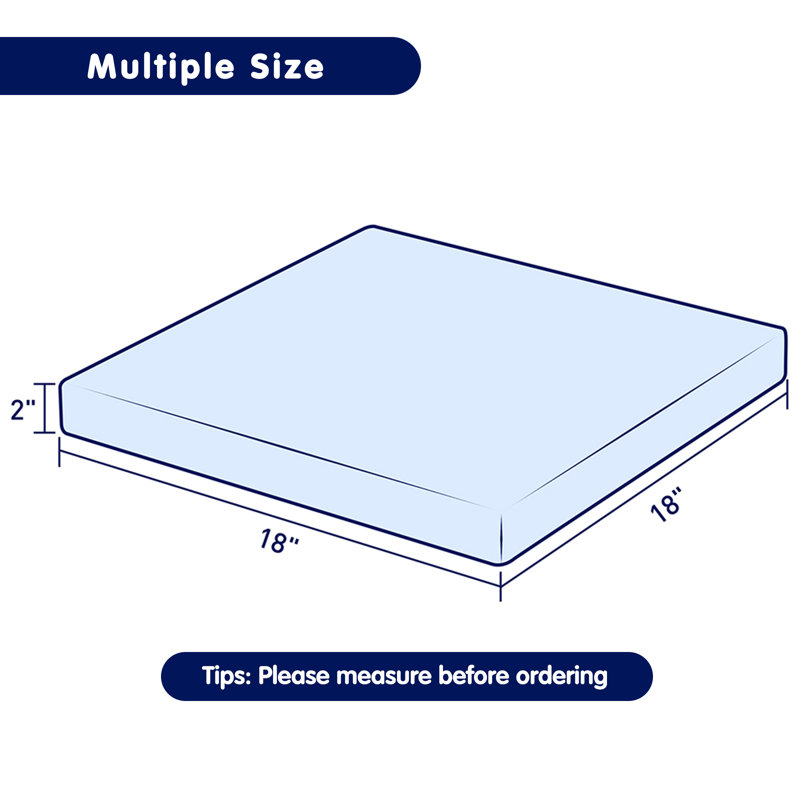 Coussin en mousse à haute densité DIY, H 2 po x l 18 po x P 18 po