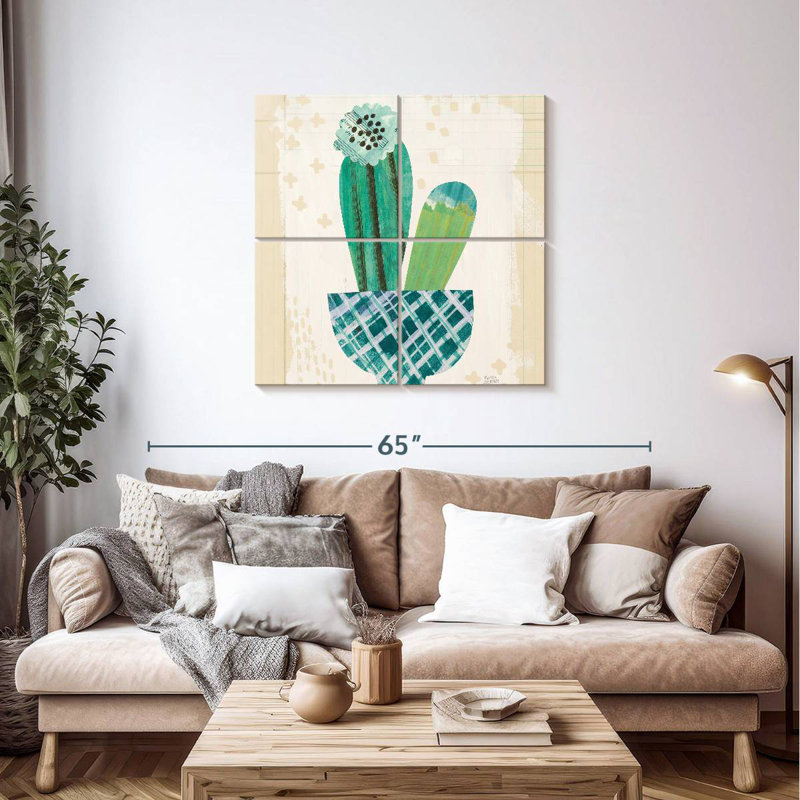 Harnek Collage Cactus III, 38" H x 38" W
