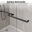 Porte de douche coulissante double sans cadre, verre trempé SGCC - Film antidéflagrant