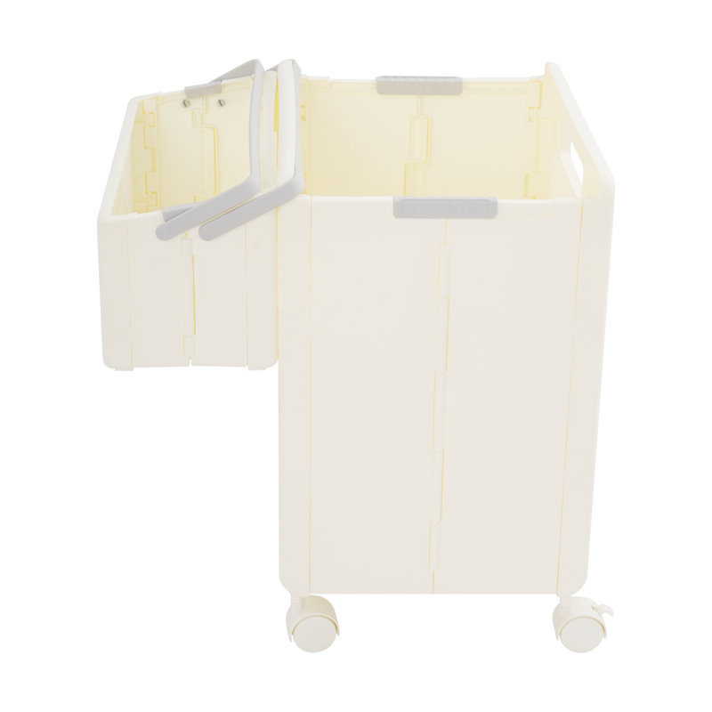 Ensemble de paniers de rangement pliables pour vêtements sales avec roulettes