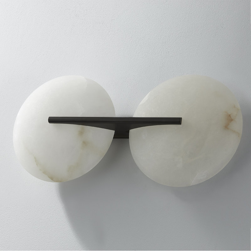 Asteria 2 Light Wall Sconce, Black Brass