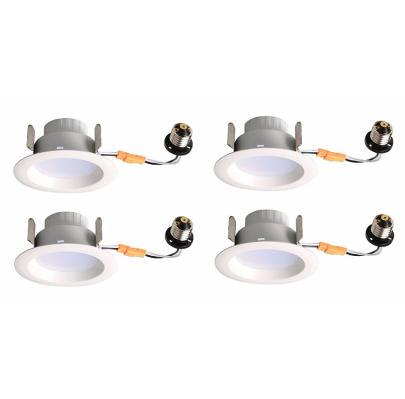Barowsky 4'' 9 Watt Dimmable LED Retrofit Recessed Lighting Kit, 2700K