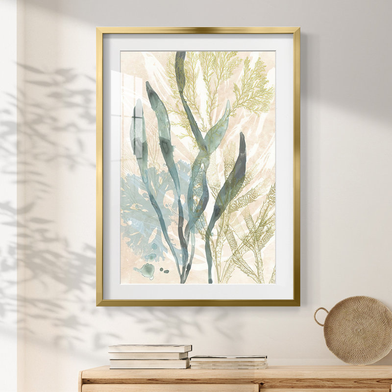 Blushing Abstract IV -Gallery Wrapped Canvas, 28.5" H x 20.5" W, Gold