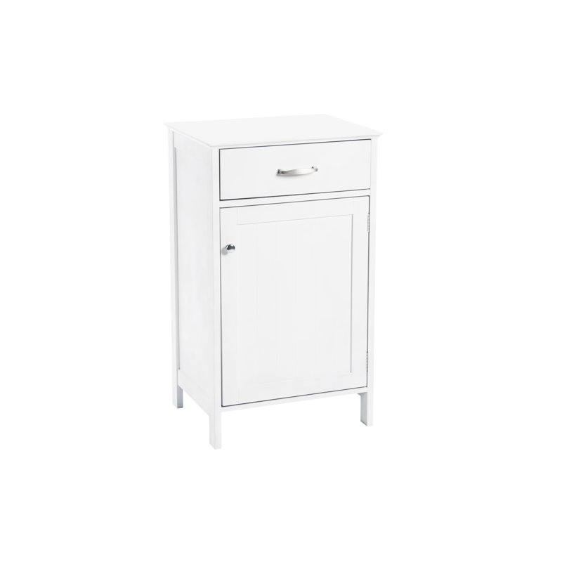 Freestanding Bathroom Storage Cabinet with Drawer, White