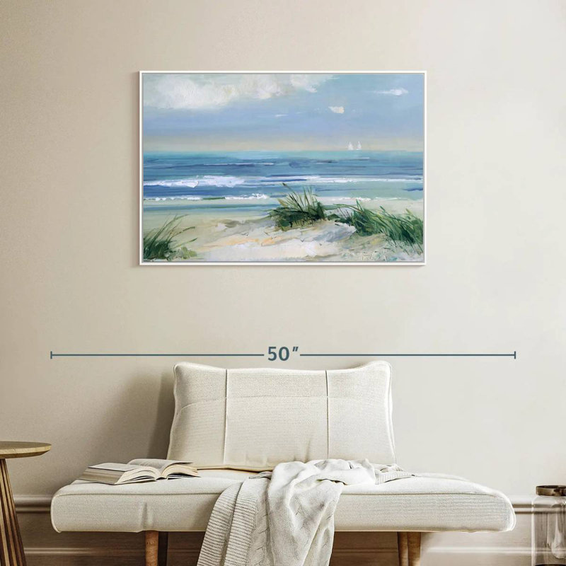 Brises côtières, Cadre flottant blanc, 37 po x 25 po
