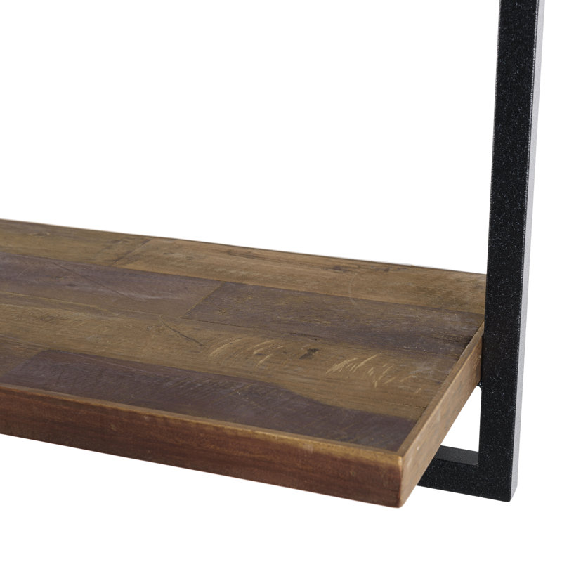 Mccombs Teak Solid Wood Floating Shelf, 35cm H x 50cm W x 25.3cm D