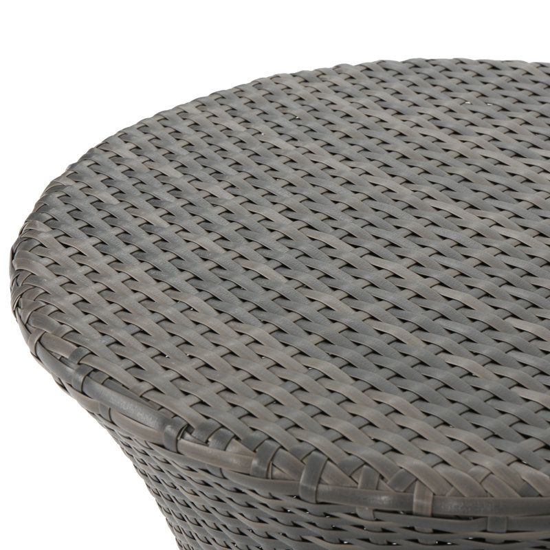 Versatile Accent Table For Outdoor - Weather- , 19.53" D Grey Side , Space, H, Gray