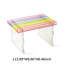 Banc en acrylique arc-en-ciel de 0,59 pouce d'épaisseur, tabouret en acrylique de couleur arc-en-ciel de L 13,98 pouces