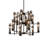 12 - Light Steel Dimmable Geometric Chandelier