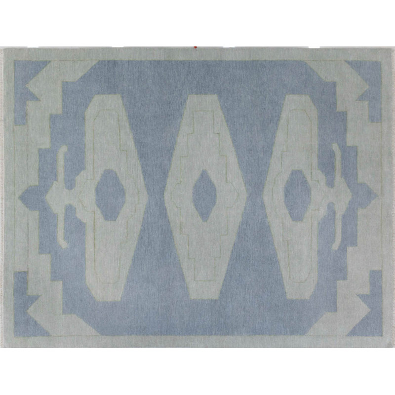 Oushak Collection, Transitional One-of-a-Kind Rectangle 8'1" X 10'5" Hand Knotted Area Rug