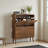 Cabinets | 31.5 Inch Shoe Storage Cabinet with 2 Flip Drawers, Adjustable Dividers, Farmhouse Style, Walnut Brown Finish, For Entryway | MDF | Hallway-1400730047