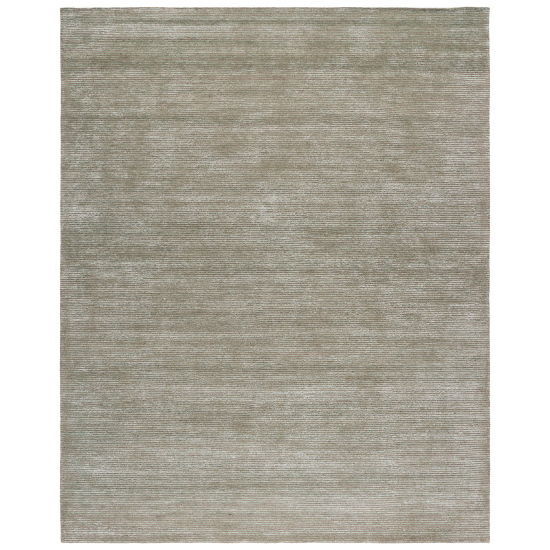 Akshada Hand Tufted Viscose/Wool Rug in Green, Rectangle 8' x 10'