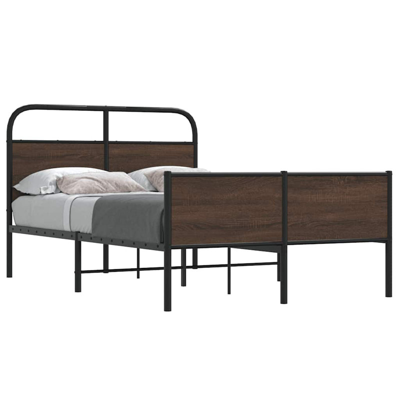Aleid Bed, Double (4'6), Brown Oak