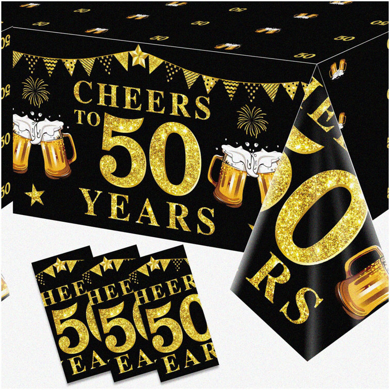 Sparkling Gold 9th Birthday Table Toppers 12-Pack