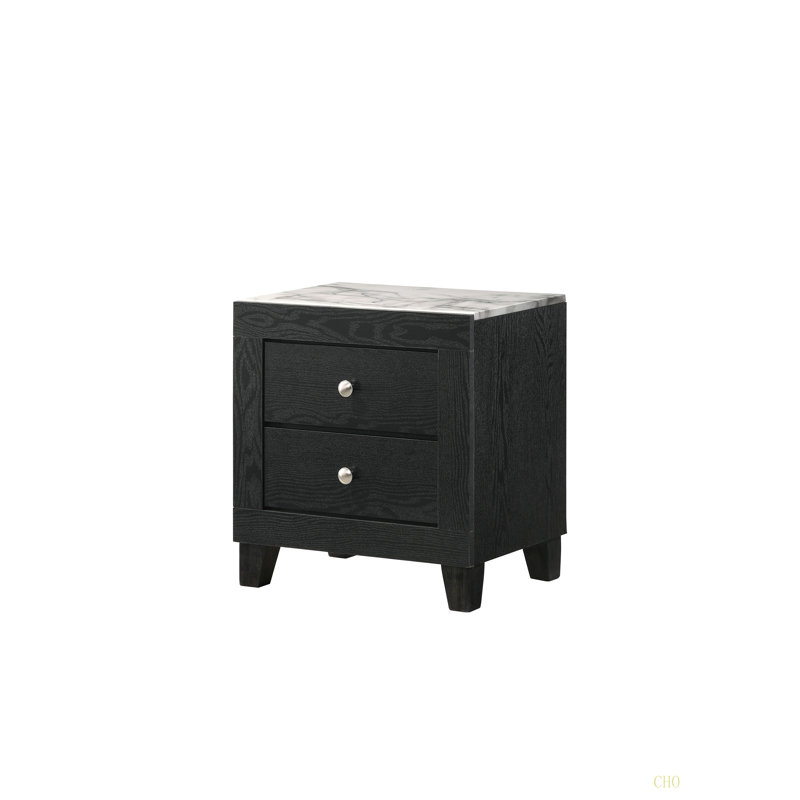Table de chevet contemporaine 1 pièce 2 tiroirs