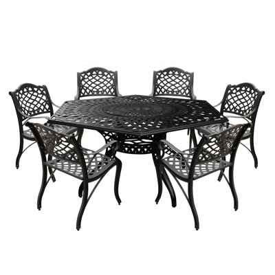 Chessa 6 - Person Patio Dining Set with