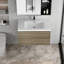 Meuble-lavabo flottant 36 po avec lavabo, meuble-lavabo mural moderne 36 po avec lavabo en résine et tiroirs à fermeture en douceur-107121961
