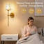 Ensemble de 2 appliques murales à piles en cristal avec abat-jour en cristal, 12 lampes RVB et 3CCT à intensité variable avec télécommande pour le couloir du salon