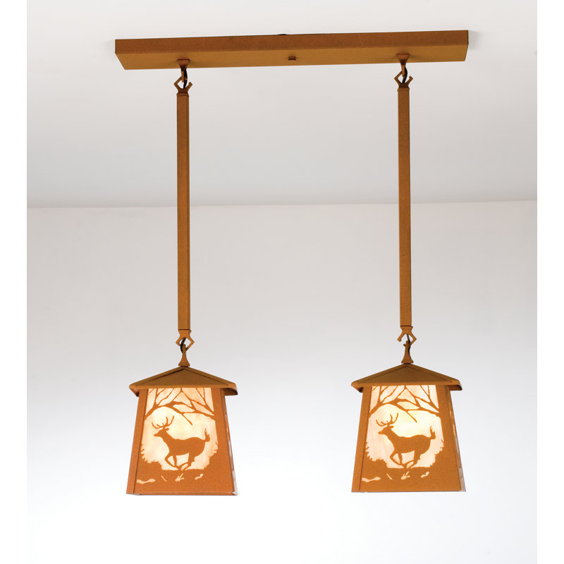 Luminaire suspendu linéaire à 2 lumières pour îlot de cuisine