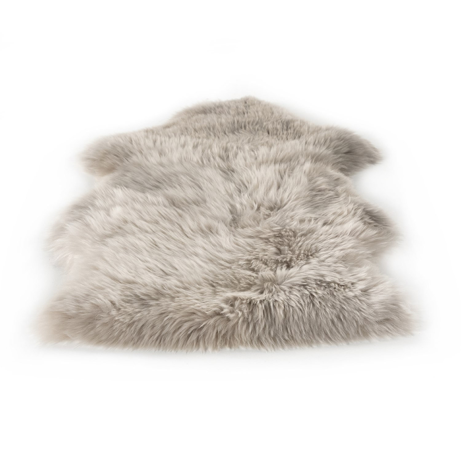 Stacey Shearling Throw Blanket, Light Gray