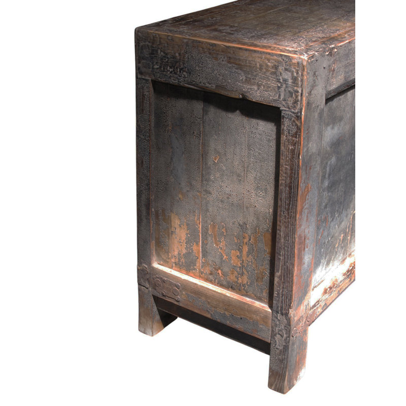 Vintage Hand Made Black Reclaimed Wood Sideboard 29