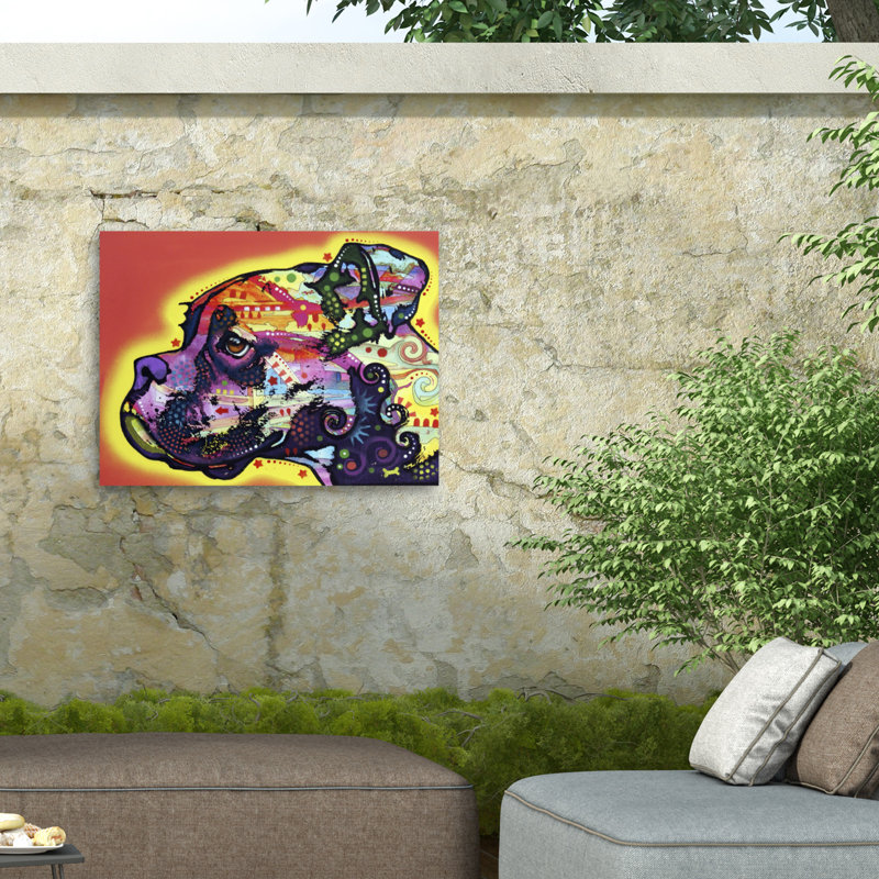 Décoration murale Dean Russo «Profile Boxer», L 19 po x H 14 po