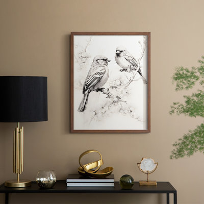 Reproduction encadrée vintage en bois massif L III