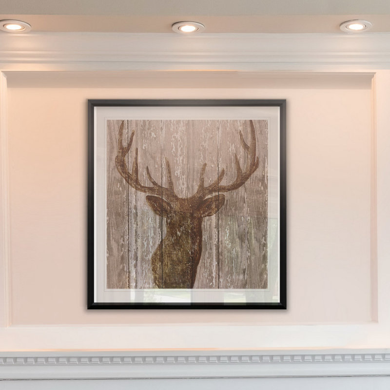 Cerf majestueux - reproduction de cadre photo, H 30,5 po x l 30,5 po x P 1,5 po