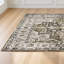 Tapis lavable pliable à bordure florale - vert clair-437849271