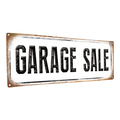 " Distressed, Garage Sale Metal Sign "