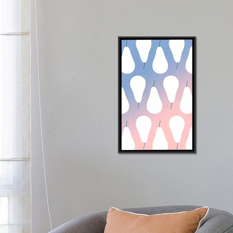 «Pears», impression sur toile, H 26 po x l 18 po x P 1,5 po, Toile encadrée noire, Pas de tapis