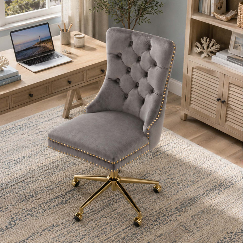 Chaise de bureau Curtrina, Gris