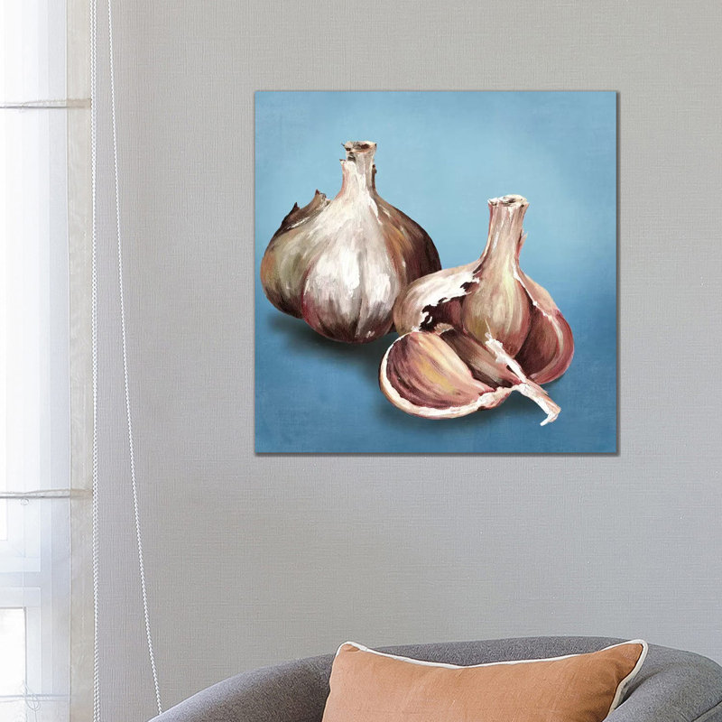 Garlic by Asia Jensen - Wrapped Canvas Print, 66.04 cm H x 66.04 cm W x 1.91 cm D